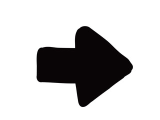 かわいい矢印／手描きイラスト素材