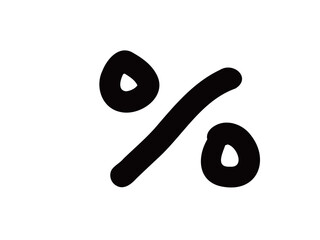 Fototapeta premium かわいい%パーセントマーク／手描きイラスト素材