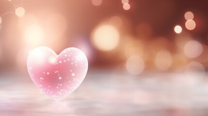 Fototapeta premium Heart Shape Design with Bokeh Effect