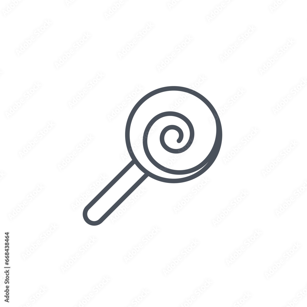 Poster vector sign of the lollipop symbol isolated on a white background. icon color editable.