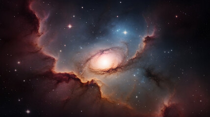 Starry Night Magic in Nebula and Galaxy. Universe science astronomy suitable for background and wallpaper.