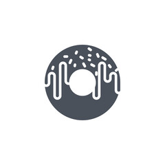 Vector sign of the donut symbol isolated on a white background. icon color editable.