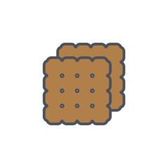 Vector sign of the cookies symbol isolated on a white background. icon color editable.