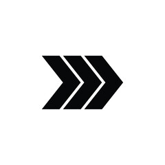 black arrow icon transparant backgorund flat design three pointed bold arrow head right direction symbol