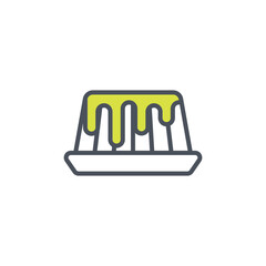 Vector sign of the pudding symbol isolated on a white background. icon color editable.
