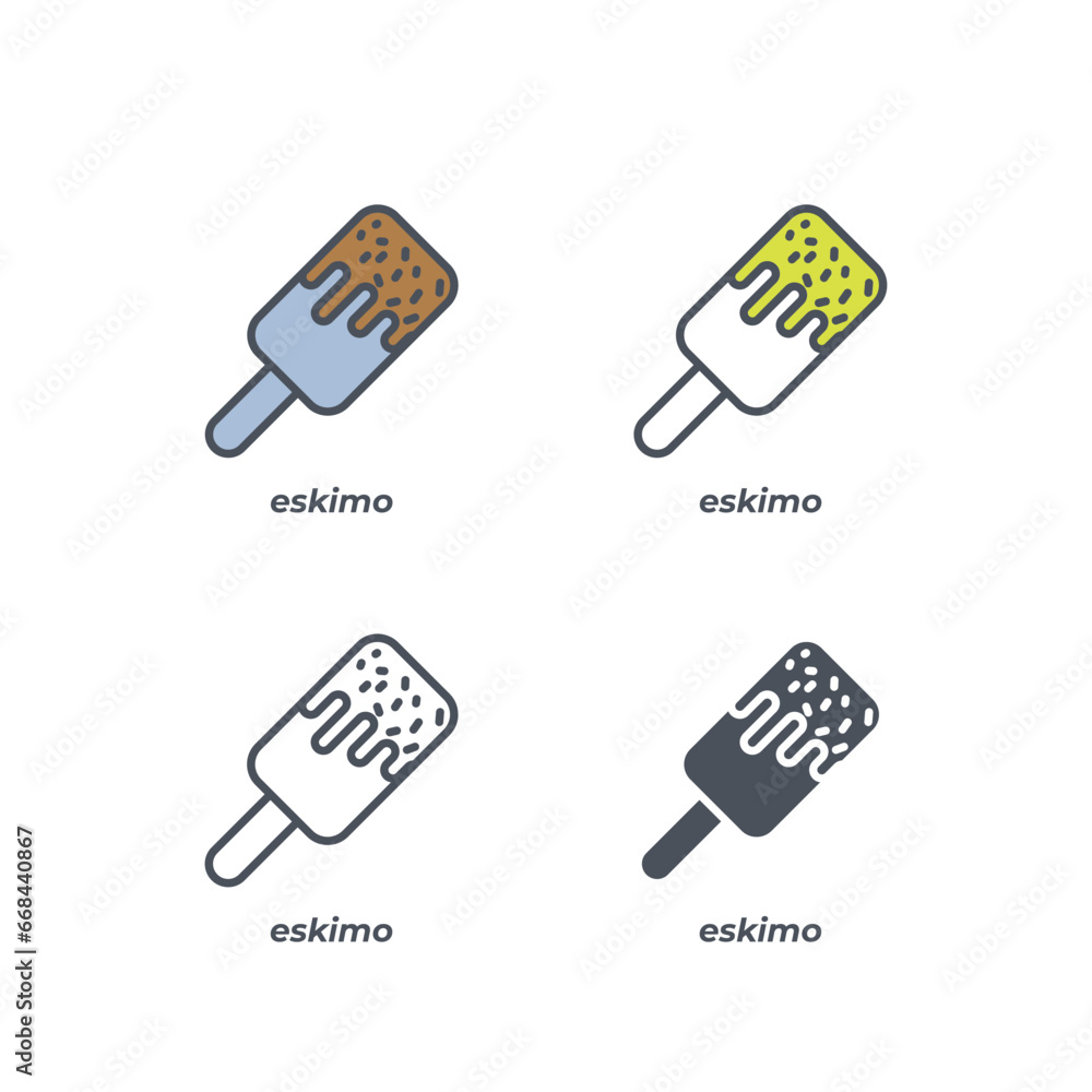 Poster vector sign of the eskimo symbol isolated on a white background. icon color editable.