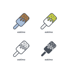 Vector sign of the eskimo symbol isolated on a white background. icon color editable.