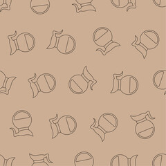 Coffee decanter line art seamless pattern. Suitable for backgrounds, wallpapers, fabrics, textiles, wrapping papers, printed materials, and many more.