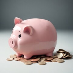 Thriving Piggy Bank - Personal Finance and Saving Money Concept