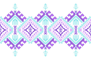 seamless pattern fabric,Set of patterns. Ethnic, geometric and floral pattern designs used for weaving, tapestry, wallpaper, purple ,clothing, fabric, embroidery style illustration, abstract pixel art