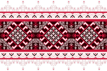 Ethnic pattern fabric,Set of patterns. Ethnic, geometric and floral pattern designs used for weaving, tapestry, wallpaper, purple ,clothing, fabric, embroidery style illustration, abstract pixel art.