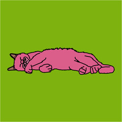 寝ている猫（Sleeping cat）(ai)