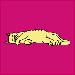 寝ている猫（Sleeping cat）(ai)