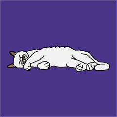 寝ている猫（Sleeping cat）(ai)