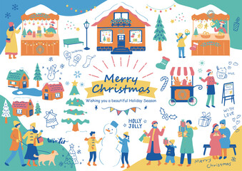 クリスマスを楽しむ人達