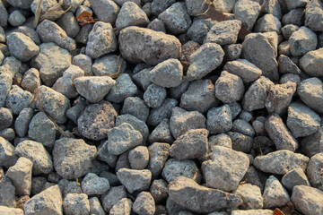 texture of pebbles of various sizes