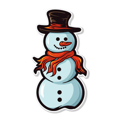 snowman isolated on white