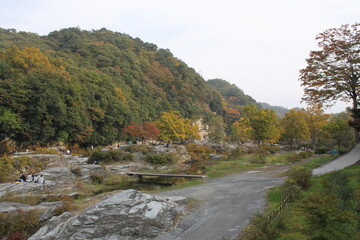 埼玉県長瀞岩畳の紅葉2、2009年11月上旬