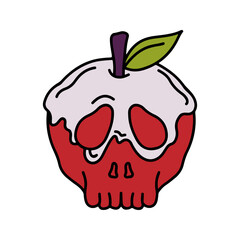 Poisoned Apple Colored Outline Style in Design Icon