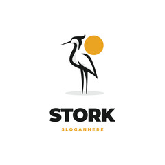 Stork modern logo vector