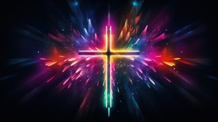 Naklejka premium Bokeh Design of Cross