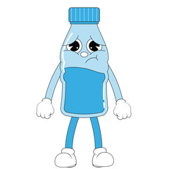 Blue Plastic Bottle Water Playful | Eco Retro Style