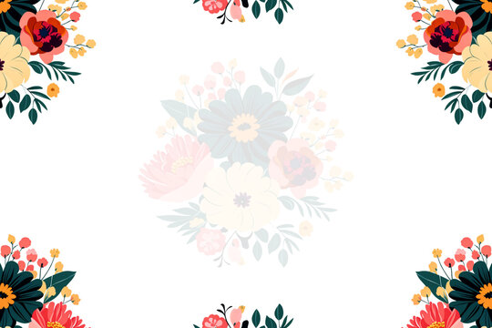 Flower Border Background Picture Mixed Clipart