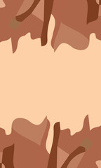 Aesthetic abstract art with a combination of shapes and brown colors. Suitable for background and poster