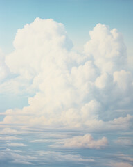 Naklejka na ściany i meble illustration of clouds on a blue sky 