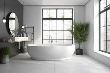 interior design background of bathtub bathroom interior house design ideas concept