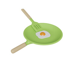 fried egg in a frying pan