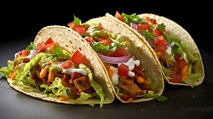 mexican food tacos Ai Generative