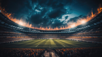 Football stadium at Night.