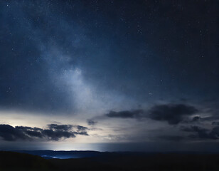 Fototapeta na wymiar Night sky landscape