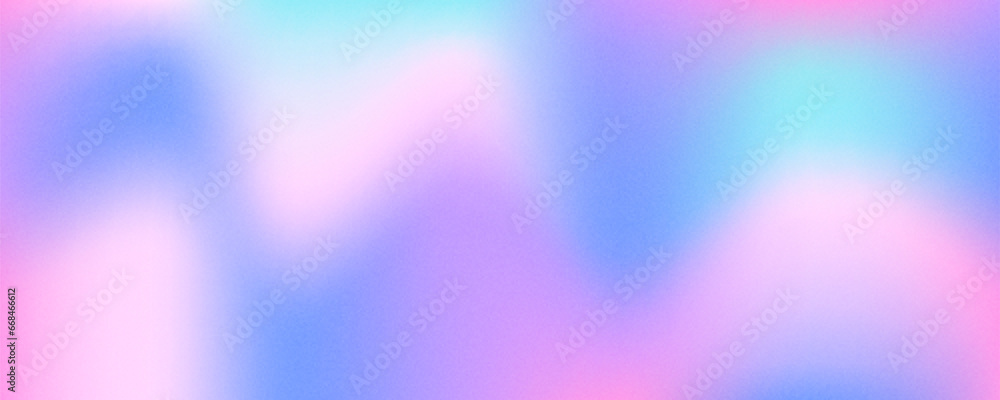 Poster gradient colored background. soft pink and blue grainy gradation. blurred retro poster with abstract