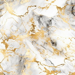 Seamless Pattern Gold Marble