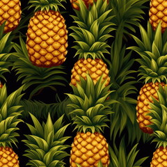 Seamless Pattern of Pineapple