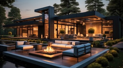 Home showcase exterior luxury patio.