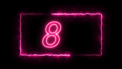 abstract colorful glowing neon countdown number illustration 4k   