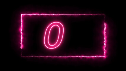 abstract colorful glowing neon countdown number illustration 4k   