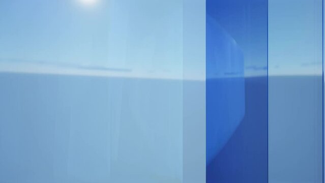 Abstract background of digital wide horizon with glass sheets