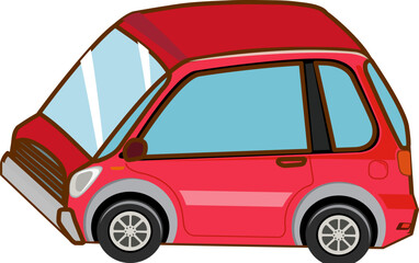 red car vector illustration isolated on transparent background
