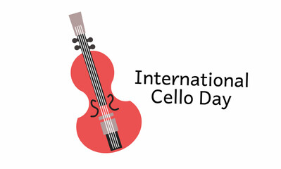 Vector graphic of international Cello day for international Cello day celebration. flat design. Line art design. flyer design. flat illustration. Banner design.  December .