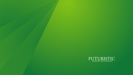 abstract green geometric banner background. Futuristic hi-technology concept. Horizontal banner template. Suit for cover, banner, brochure, corporate, poster, presentation, website