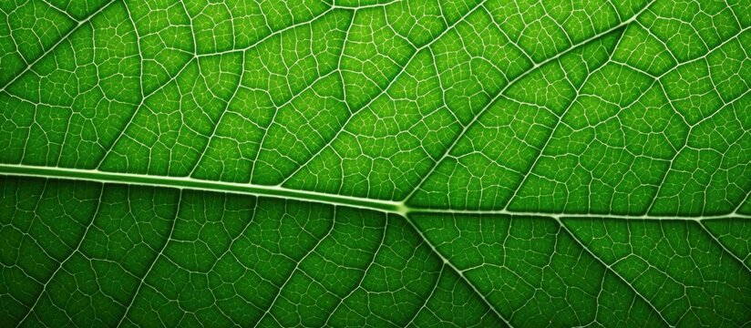 Close up image of textured green leaf