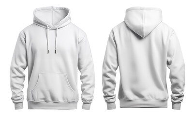 white hoodie isolated mockup template