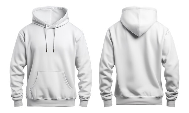 white hoodie isolated mockup template