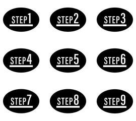 STEPアイコン 黒