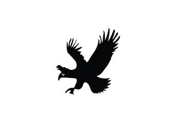 minimal style Bald Eagle icon illustration design