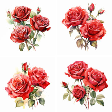bouquet of red roses invitation painting border graphic drawing love wedding elegant illustration romantic wallpaper
